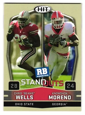 Chris Wells / Knowshon Moreno 2009 Sage Hit Standouts #53 Broncos Football Card • $1.89