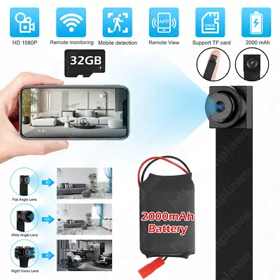 Portable WIFI Mini Camera 1080P HD Pinhole DIY Module Screw IP DVR Nanny Cam • $30.97