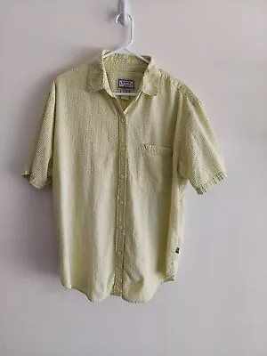 Venezia Womens 18/20 Button-down Seersucker Shirt Lime Green Gingham • $9.49