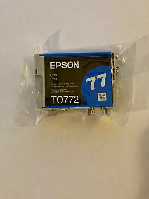 Genuine Epson T0772 77 Cyan Ink Cartridge - NEW SEALED • $12.99