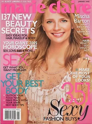 MISCHA BARTON ~~ Marie Claire Magazine ~ January 2005 ~ 1/05 ~~ C-1-1 • $9.99