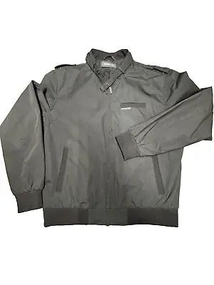 MENS Large Members Only Black Windbreaker Jacket • $16.99