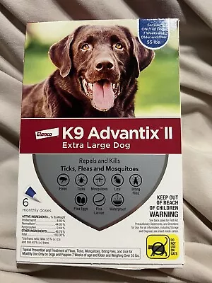 Elanco K9 Advantix II Flea And Tick Control Treatment For Extra Large Dogs • $69.99