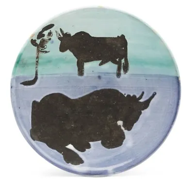 Pablo Picasso - Ceramic Plate - Toros (A.R. 161) • $4795