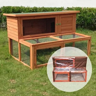 4ft Ancona Large Rabbit Hutch With Run And Wooden Pet House Guinea Pig Ferret  • £124.95