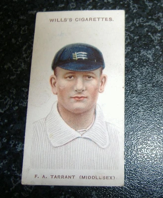 £4 • Buy Wills - Cricketers 1908 (Large S) No10 - F.A. Tarrant, Middlesex