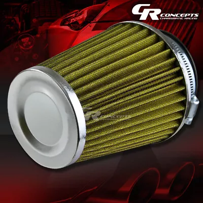 3  Universal Short Ram/cold Air Intake 6  Round Straight Yellow Rubber Filter • $10.84
