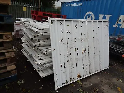 METAL FENCE PANELS WHITE  1800mm WIDE X 1400mm HIGH   40mm FRAME • £30