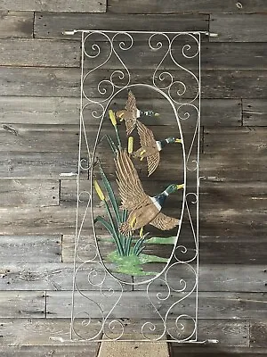 Vintage Screen Door Decorative Grill Exterior Design Ducks Repurpose Door Screen • $291.44