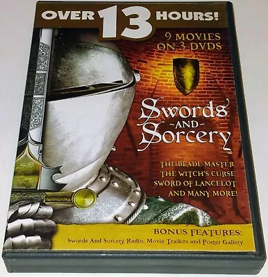 Swords And Sorcery 3-Disc DVD 9 Movie Set 2007 13 Hours 1960-1984 Remastered NR • $24.99