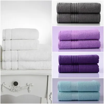 £11 • Buy Luxury Extra Soft Bath Sheet Towels 100% Cotton Bathroom Spa Towel Set Pack Of 2