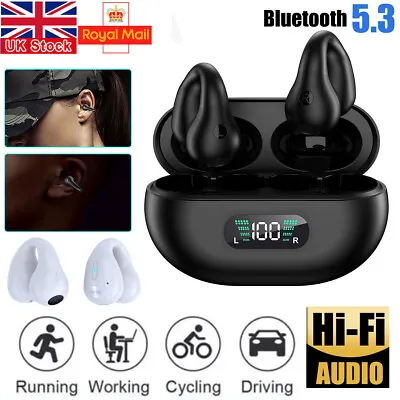 £16.78 • Buy TWS Ear Bone Conduction Earring Type Sports Clip Ear Wireless Bluetooth Earphone