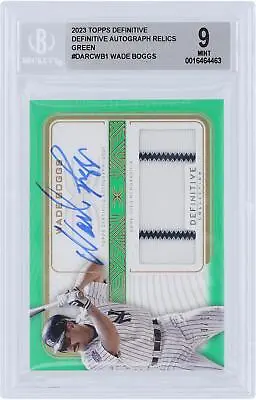 Wade Boggs Yankees Signed 2023 Topps Definitive Bat #DARC-WB1 #4/10 BGS 9 Card • $429.99