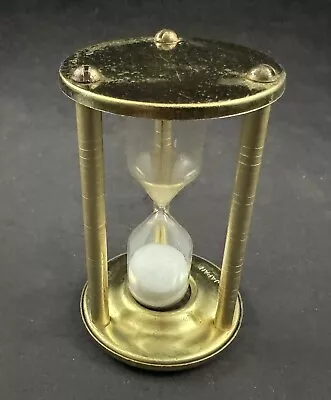 Vintage Metal Sand 4-Minute Timer Hourglass - Made In Japan • $12.95