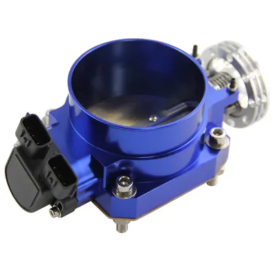 90mm-80mm Q45 Throttle Body +TPS For Nissan Skyline R33 R34 RB25DET RB26DET Blue • $150.06