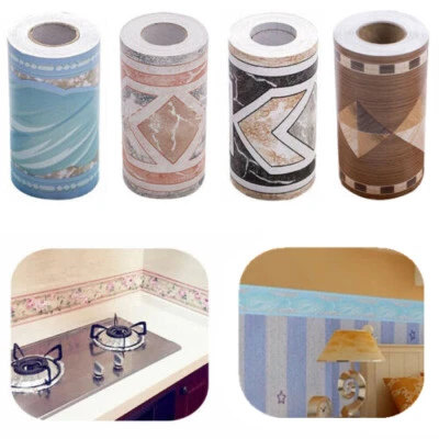 £6.99 • Buy 10M Self Adhesive Wall Skirting Border Stickers Wallpaper Waterproof Home Decor