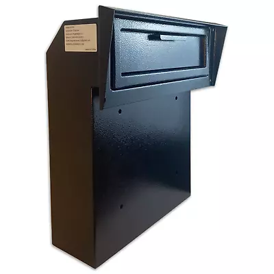 Plugsharge Rainproof Heavy Duty Through The Door Safe Mail Drop Box Black • $94.99