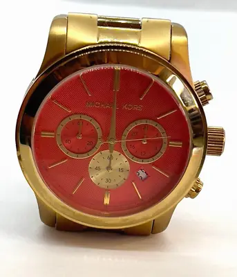 Michael Kors Runway Chronograph MK5930 Gold Stainless-Steel Quartz Fashion Watch • $44.99