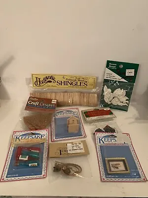 $20 • Buy Lot Dollhouse Miniature #7005 SHINGLES 1/12 Scale,Bird Houses,Mice,Bottles,Decor