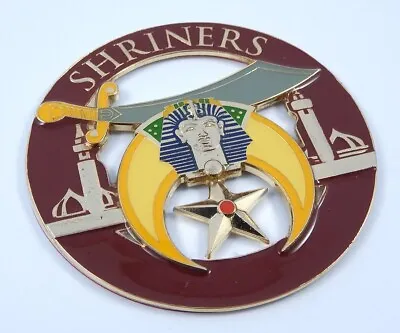 Shriners Masons Masonic 3  Metal Car Emblem 3D Decal MAS11 • $7.99
