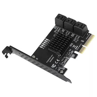 6 Port PCI-E Expansion Card Board Adapter PCI-E X4x8x16 6G SATA3.0 For ASMedia • £38.86