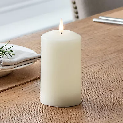 £14.99 • Buy Medium Battery LED Flameless Pillar Candle TruGlow™ Wick Timer 12.5cm Lights4fun