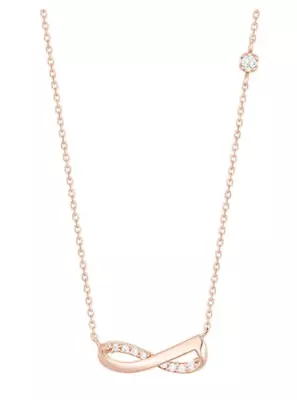 J.Estina Eter 14K Necklace JJERNQ3BS650R4420 14K Rose Gold C.Z White • $530.99