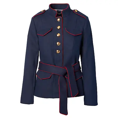 Banana Republic X Olivia Palermo Military Jacket Medium USMC Marine Dress Blues • £125.35