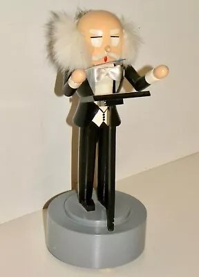 Erzgebirgische Volkskunst REUGE Swiss Musical Movement Nutcracker ~ CONDUCTOR • $59.99