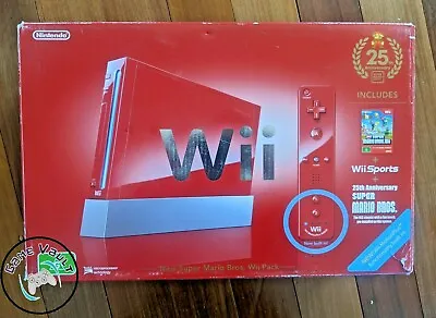 Nintendo Wii RED Limited Edition Mario 25th Red Bundle In Box! ** OZ SELLER** • $499