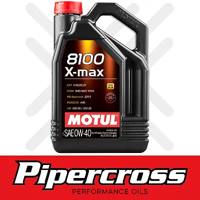 £55.95 • Buy Motul 8100 X-Max 0W-40 0W40 Fully Synthetic Car Engine Oil 5 Litres 5L