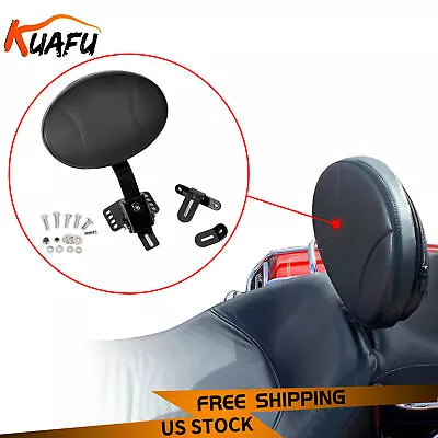 $44.29 • Buy Adjustable Leather Plug In Driver Rider Backrest For Harley 1988-2022 FLTR FLHT