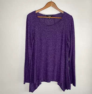 Simply Vera Wang Asymmetrical Tunic Sweater Womens Sz Large Long Sleeve Pullover • $21.57