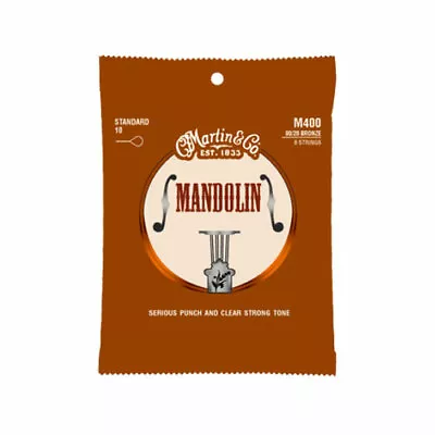 Martin M400 80/20 Bronze Mandolin Strings (10 - 34) Loop End Full String Set • $8.62