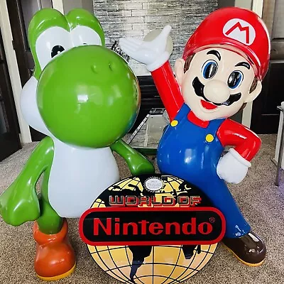 ⭐️ Huge Mario & Yoshi Statue Nintendo Store Display Life Size Statue Pinball • $8999