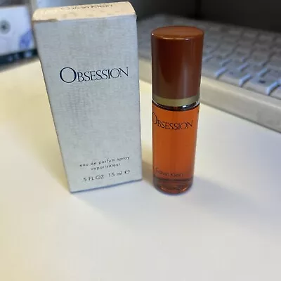 VINTAGE CALVIN KLEIN OBSESSION 0.5oz 15ml EAU DE PARFUM SPRAY NIB OLD STOCK • $19.99