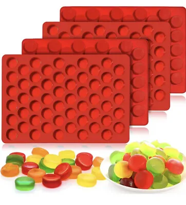 4Pack Gummy Molds Silicone For Keto Snacks 55-Cavity Round Shaped Mold • $10.99