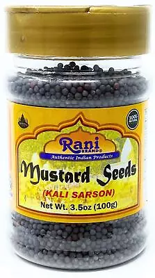 Rani Black Mustard Seeds Whole Spice (Kali Rai) 3.5oz (100g) PET Jar • $6.49