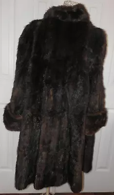 Real Fur Mink Long Coat- Size XL • $320