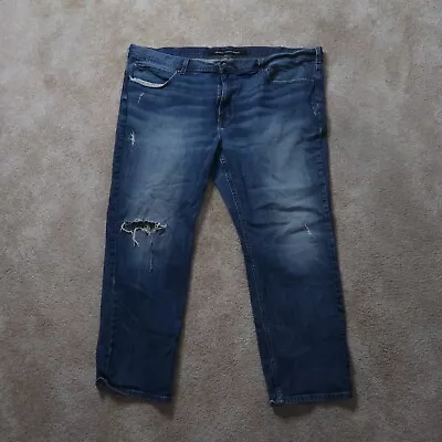 Marc Anthony Slim Straight Jeans Men's Size 50x30 Stretch Denim Distressed • $19.99