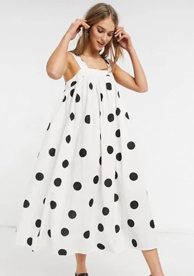 $15.50 • Buy Maxi Dress In Oversized Mono Spot - RRP $56