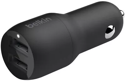 Belkin CCB001btBK Dual USB Car ChargerBlack 24W NEW AU • $37