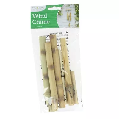 Garden Wind Chimes BAMBOO WOODEN Outdoor Indoor Tree Decoration Clang Sound • £6.99
