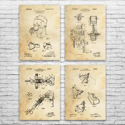 Anesthesiology Patent Posters Set Of 4 Medical Student Dentist Gift Hospital Art • $42.95