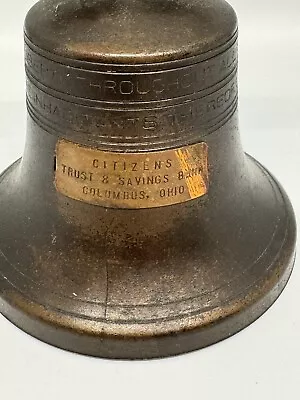 Vintage Bronze Tone  LIBERTY BELL Coin Bank Citizens Saving And Trust Bank Ohio • $45.99