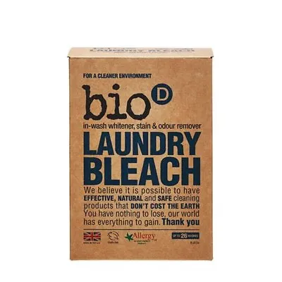 Bio-D Laundry Bleach 400g Sanitising In-wash Whitener Stain And Odour Remover • £5.75