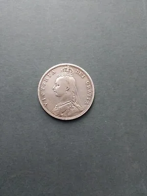 £5.50 • Buy 1887 Uk Silver Half Crown Coin, Nice Details