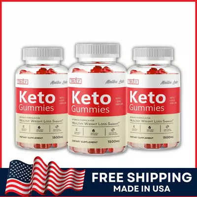 Truly Gummies Keto 1500mg Advanced Formula ACV Weight Loss Support Ketosis 3-Pck • $34.72