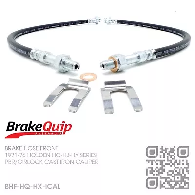 Brakequip Iron Caliper Brake Hoses [holden Hq-hj-hx Ute/van/sedan/wagon/monaro] • $79.50