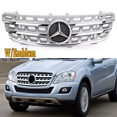 Grill For 2005-2008 Mercedes Benz W164 ML320 ML350 ML500 ML550 AMG Style Chrome • $149.68